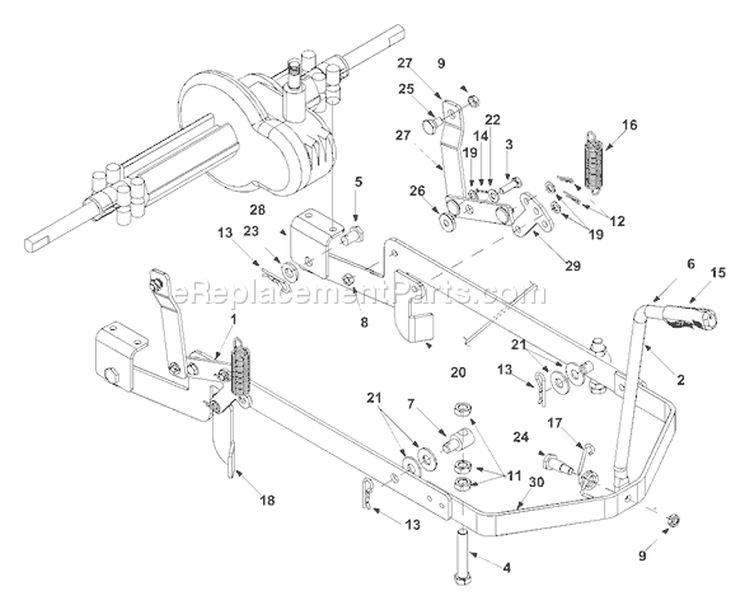 Page H Diagram and Parts List for 13A-344-701 2004 Yard Man Lawn Tractor